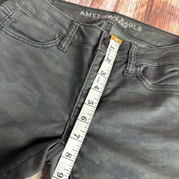 American Eagle JEGGING Womens Size 2 Army Camo Low Rise Jeans Denim Pants 27x29 - Picture 6 of 10